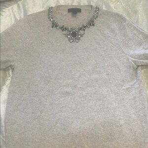 Saks Fifth Avenue Light Gray Cashmere Sweater